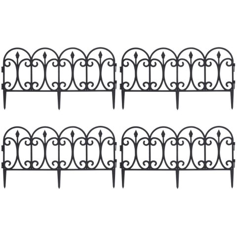 Grupa Orion Sp. z o.o. Płotek Ogrodowy Czarny ORION 60x33 cm 4 szt.