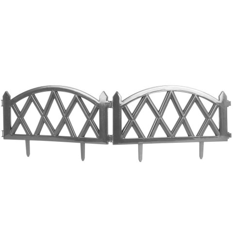 Grupa Orion Sp. z o.o. Płotek Ogrodowy Ozdobny Grafitowy Palisada Obrzeże VILDE 50 x 30 cm 6 szt.