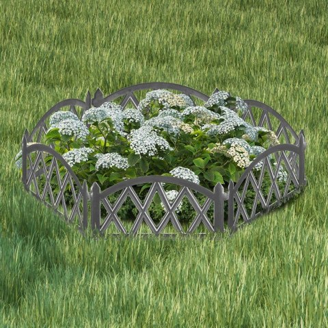 Grupa Orion Sp. z o.o. Płotek Ogrodowy Ozdobny Grafitowy Palisada Obrzeże VILDE 50 x 30 cm 6 szt.