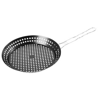 Grupa Orion Sp. z o.o. Koszyk do Grillowania Grilla Metalowy Perforowany Czarny 55 x 31 cm BBQ