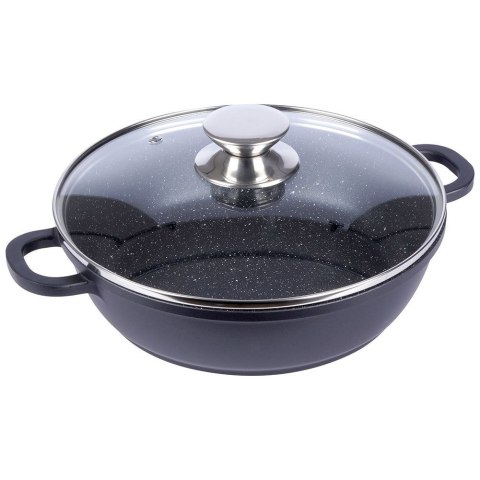 Grupa Orion Sp. z o.o. Patelnia Granitowa ze Szklaną Pokrywką Grande 24 cm