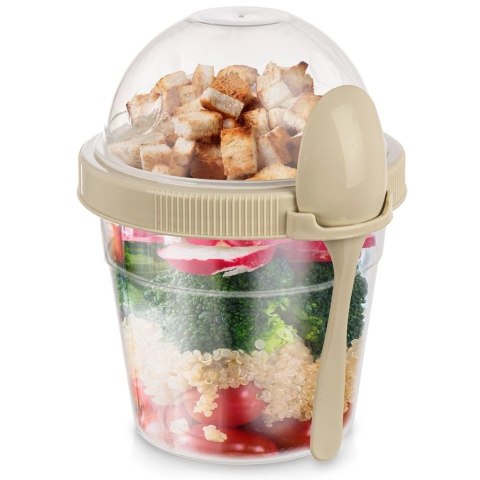 Grupa Orion Sp. z o.o. Kubek Pojemnik na Jogurt Musli Lunchbo x 400 ml ORION z Łyżeczką 13,5 cm
