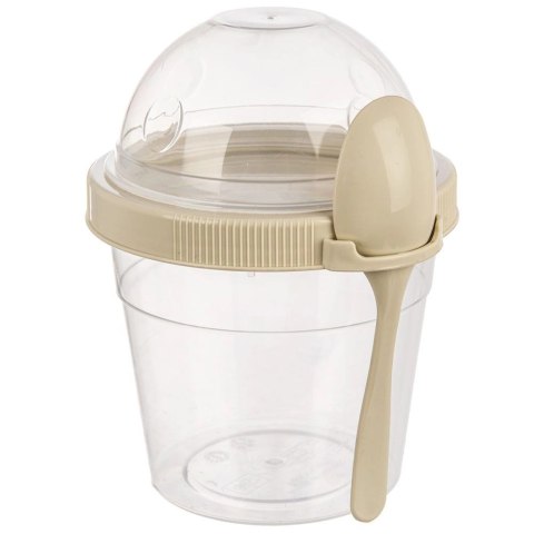 Grupa Orion Sp. z o.o. Kubek Pojemnik na Jogurt Musli Lunchbo x 400 ml ORION z Łyżeczką 13,5 cm
