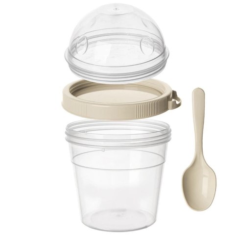 Grupa Orion Sp. z o.o. Kubek Pojemnik na Jogurt Musli Lunchbo x 400 ml ORION z Łyżeczką 13,5 cm