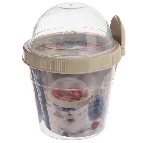 Grupa Orion Sp. z o.o. Kubek Pojemnik na Jogurt Musli Lunchbo x 400 ml ORION z Łyżeczką 13,5 cm