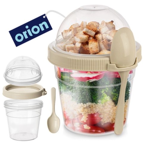 Grupa Orion Sp. z o.o. Kubek Pojemnik na Jogurt Musli Lunchbo x 400 ml ORION z Łyżeczką 13,5 cm