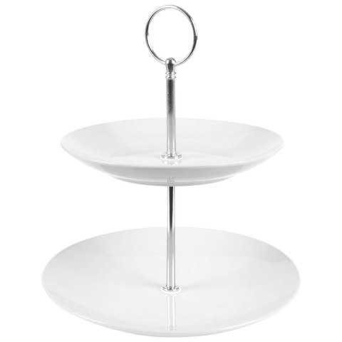 Grupa Orion Sp. z o.o. Patera Porcelanowa Biała 2-Piętrowa 21 cm