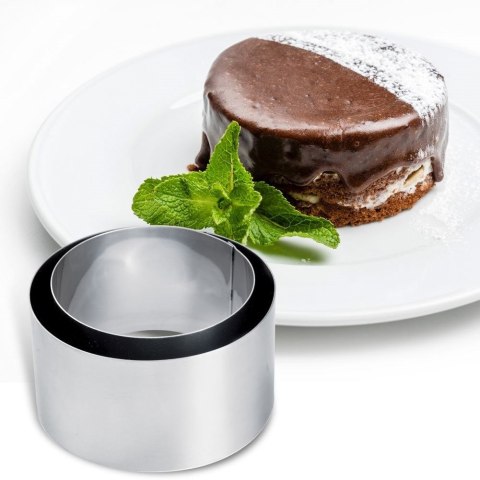 Grupa Orion Sp. z o.o. Pierścienie do Formowania Potraw 2 szt. 9/6 cm ORION Stalowe do Ciast