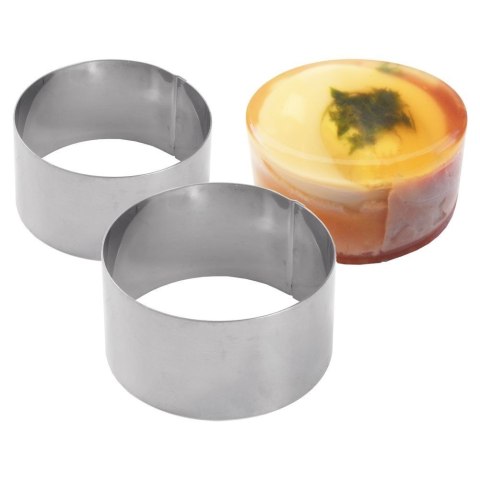 Grupa Orion Sp. z o.o. Pierścienie do Formowania Potraw 2 szt. 9/6 cm ORION Stalowe do Ciast