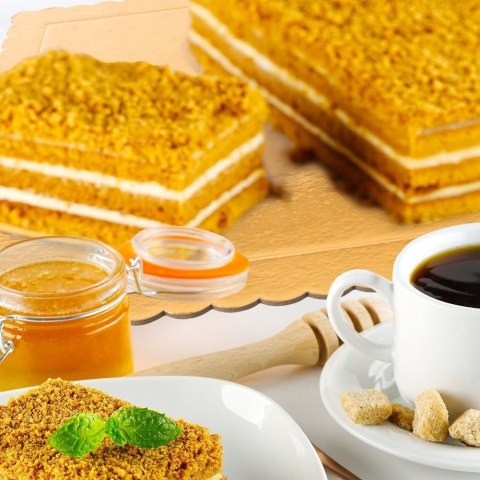 Grupa Orion Sp. z o.o. Podkład pod Tort Prostokąt Złoty 40 x 30 cm ORION do Transportu