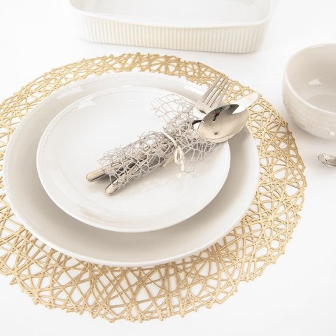 Grupa Orion Sp. z o.o. Podkładka na Stół Okrągła Gumowa Złota 39 cm ORION Ochronna Połysk