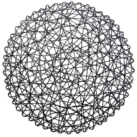 Grupa Orion Sp. z o.o. Podkładka na Stół Okrągła Koronkowa Czarna 35 cm ORION Ozdoba Stół