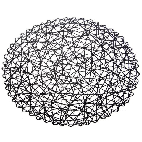 Grupa Orion Sp. z o.o. Podkładka na Stół Okrągła Koronkowa Czarna 35 cm ORION Ozdoba Stół