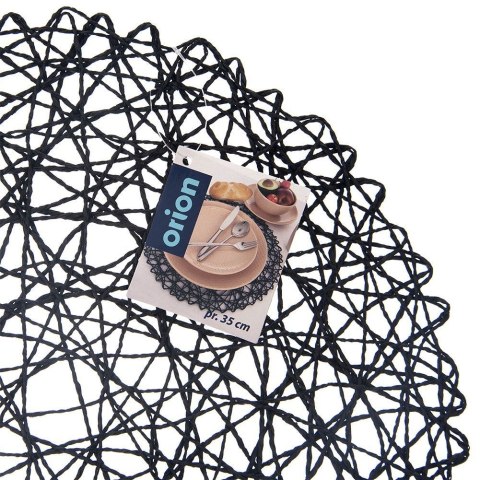 Grupa Orion Sp. z o.o. Podkładka na Stół Okrągła Koronkowa Czarna 35 cm ORION Ozdoba Stół