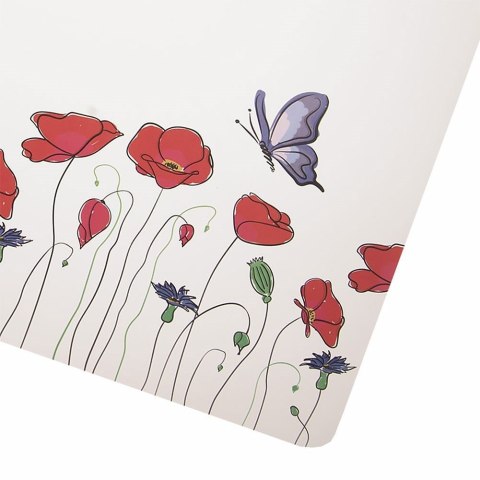 Grupa Orion Sp. z o.o. Podkładka na Stół Prostokąt Maki 43 x 28 cm ORION Ozdobna Mata PCV