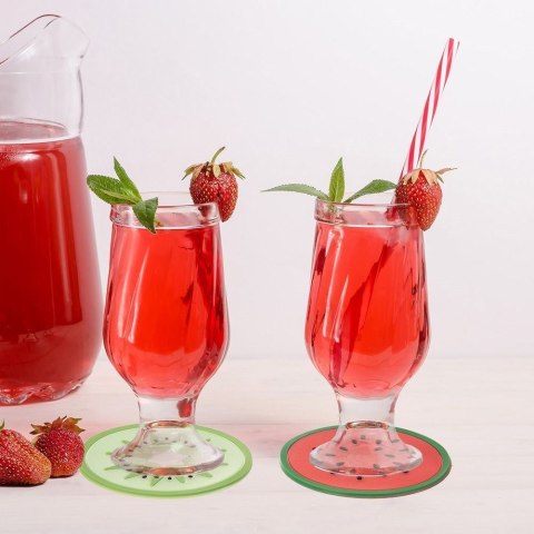 Grupa Orion Sp. z o.o. Podstawki pod Kubek Owoce PVC Zestaw 6 szt. 8,5 cm EXCELLENT HOUSEWARE