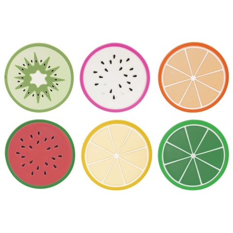 Grupa Orion Sp. z o.o. Podstawki pod Kubek Owoce PVC Zestaw 6 szt. 8,5 cm EXCELLENT HOUSEWARE