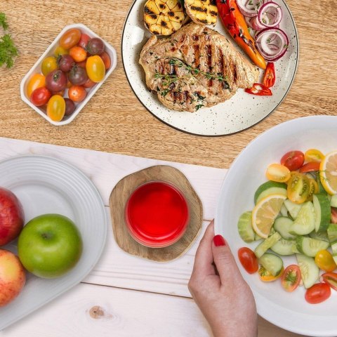 Grupa Orion Sp. z o.o. Podstawka pod Kubek Drewno MANGO 10 cm ORION Naturalna Taca Dekor