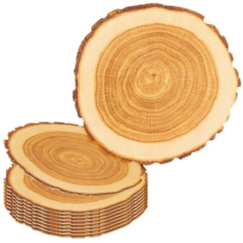 Grupa Orion Sp. z o.o. Podstawki pod Kubek Dekoracyjne Plaster Drewna 10 szt. 10 cm ORION