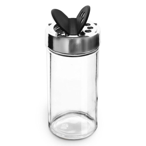 Grupa Orion Sp. z o.o. Pojemnik Szklany na Przyprawy Sitko 100 ml ORION z Klapkami 10 x 4 cm
