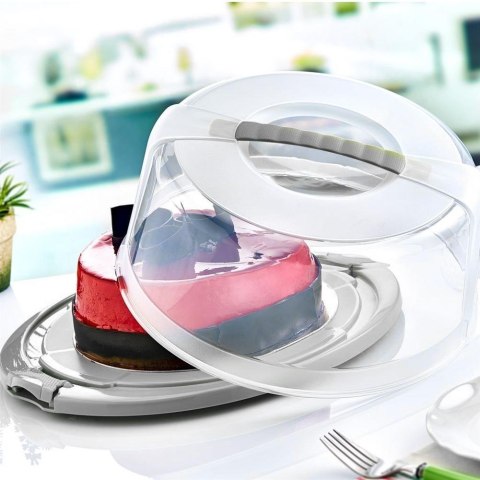 Grupa Orion Sp. z o.o. Pojemnik na Ciasto z Pokrywą Zamykany Plastikowy Okrągły Solidny ORION 30cm