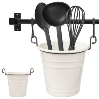 Grupa Orion Sp. z o.o. Pojemnik Organizer na Przybory Kuchenne Zawieszany Biały ORION 12,5x13,5 cm