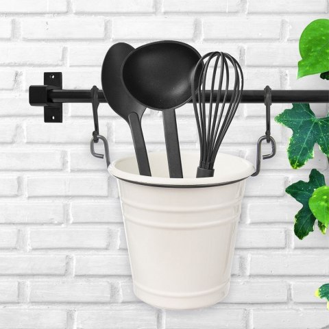 Grupa Orion Sp. z o.o. Pojemnik Organizer na Przybory Kuchenne Zawieszany Biały ORION 12,5x13,5 cm