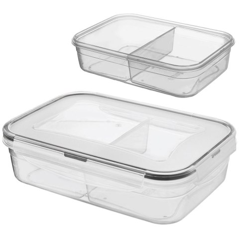 Grupa Orion Sp. z o.o. Pojemnik Lunchbox Dzielony 2 Komory Szczelny 1 L ORION Zmywarka 21 x 15 cm