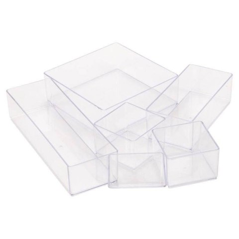 Grupa Orion Sp. z o.o. Pojemnik organizer akrylowy na kosmetyki biżuterie pędzle do szuflady na toaletkę