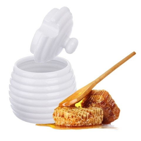 Grupa Orion Sp. z o.o. Pojemnik na miód z łyżką porcelanowy WHITELINE 340 ml