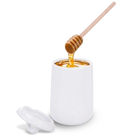 Grupa Orion Sp. z o.o. Pojemnik na Miód z Łyżką Porcelanowy Ozdobny ORION 470 ml
