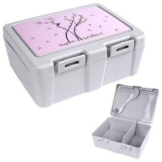 Grupa Orion Sp. z o.o. Pojemnik Lunchbox Dzielony Zestaw Sztućce 1 L ORION z Klipsami 18 x 14 cm