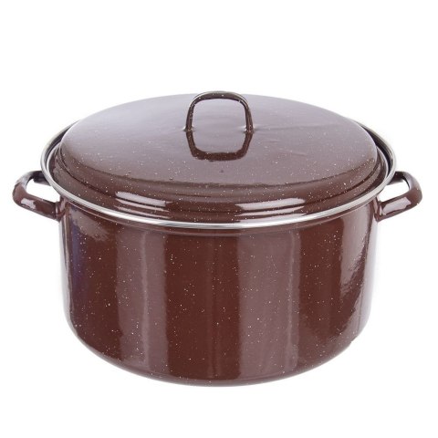 Grupa Orion Sp. z o.o. Pokrywka Emaliowana do Garnków Stalowa Brązowa ORION 32 cm