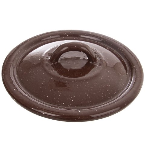 Grupa Orion Sp. z o.o. Pokrywka Emaliowana Brązowa Uniwersalna do Garnka Rondla Solidna ORION 14cm