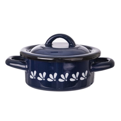 Grupa Orion Sp. z o.o. Pokrywka Emaliowana Niebieska do Garnka Rondla Uniwersalna ORION 12 cm