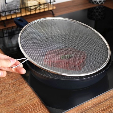 Grupa Orion Sp. z o.o. Pokrywka Ochronna do Smażenia Duża Sitko Cedzak Zmywarka 30 cm ORION