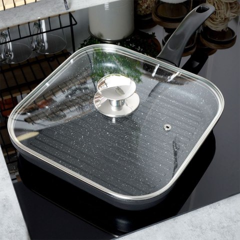 Grupa Orion Sp. z o.o. Pokrywka do Garnka Patelni Szklana Żaroodporna Kwadratowa ORION 27 x 27 cm