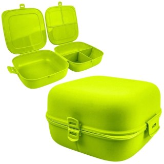 Vilde Pojemnik śniadaniowy lunchbox dzielony zielony 2x700 ml