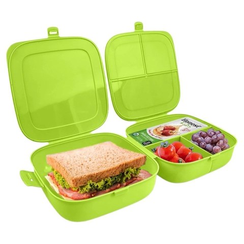 Vilde Pojemnik śniadaniowy lunchbox dzielony zielony 2x700 ml