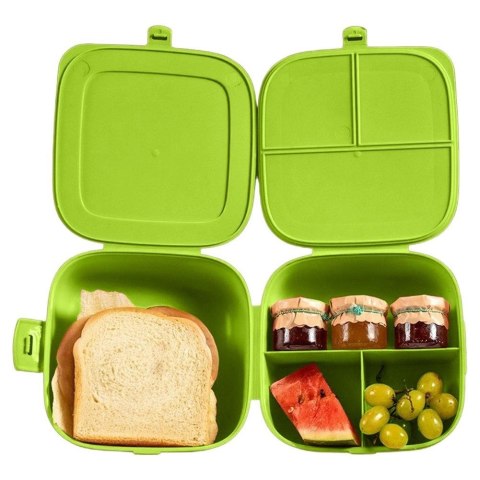 Vilde Pojemnik śniadaniowy lunchbox dzielony zielony 2x700 ml