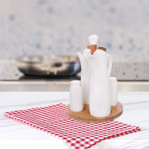 Grupa Orion Sp. z o.o. Porcelanowy Przyprawnik 5 Elementów Klasyczna Biel ORION