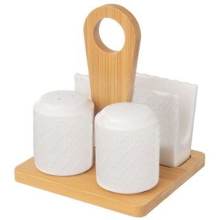 Grupa Orion Sp. z o.o. Przyprawnik na Sól i Pieprz Stojak Serwetki Zestaw ORION