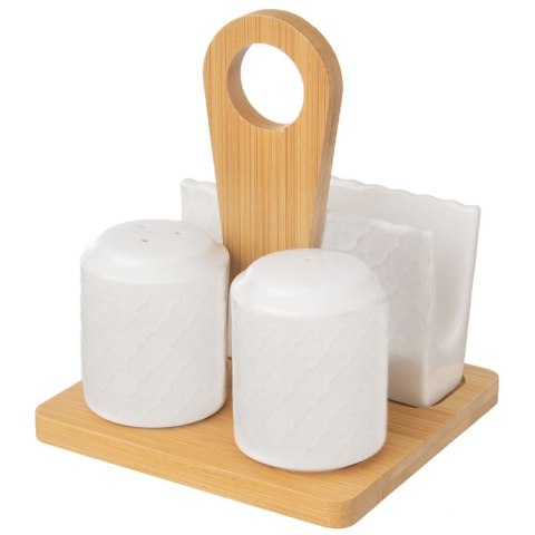 Grupa Orion Sp. z o.o. Przyprawnik na Sól i Pieprz Stojak Serwetki Zestaw ORION