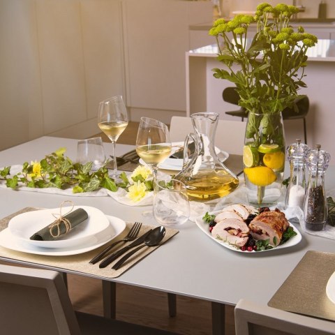 Grupa Orion Sp. z o.o. Półmisek Szklany Biały Prostokątny Talerz Serwowania 28 x 21 cm ORION