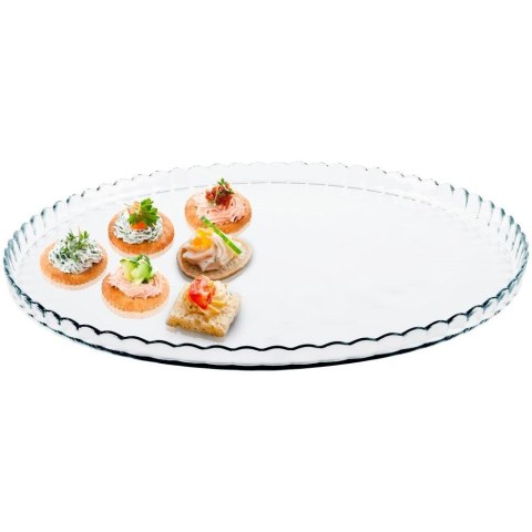 Grupa Orion Sp. z o.o. Patera na Tort Przystawki Ciasta Desery Szklana Uniwersalna ORION 32 cm