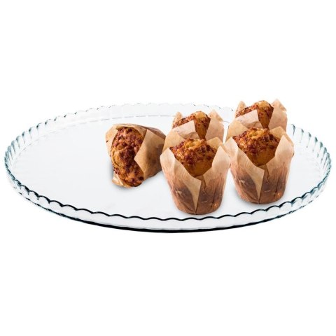 Grupa Orion Sp. z o.o. Patera na Tort Przystawki Ciasta Desery Szklana Uniwersalna ORION 32 cm