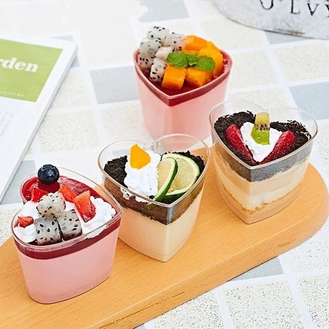 Grupa Orion Sp. z o.o. Pucharki Desery Przekąski Serce 6 szt. 120 ml Catering ORION