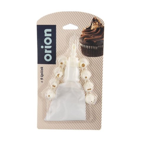 Grupa Orion Sp. z o.o. Rękaw Cukierniczy i Tylki Zestaw 10 el. 26 cm Dekoracja ORION