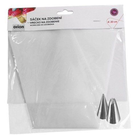Grupa Orion Sp. z o.o. Rękaw Cukierniczy Silikonowy Duży Zestaw 30 cm z 2 Tylkami ORION