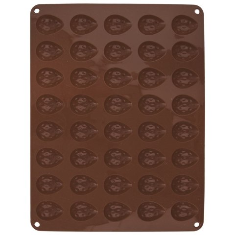 Grupa Orion Sp. z o.o. Forma do Ciastek Silikonowa Pomarańczowa Orzechy ORION